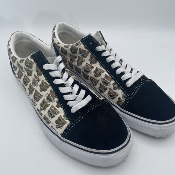 Vans Other - Vans Cat Print Canvas Sneakers Limited Edition Animal Pattern Lace Up Men's 10